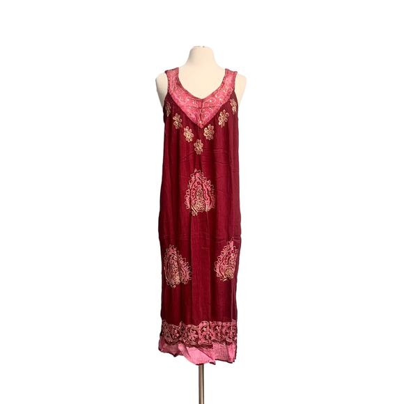 Boho Sleeveless Maxi Dress - Picture 1 of 10
